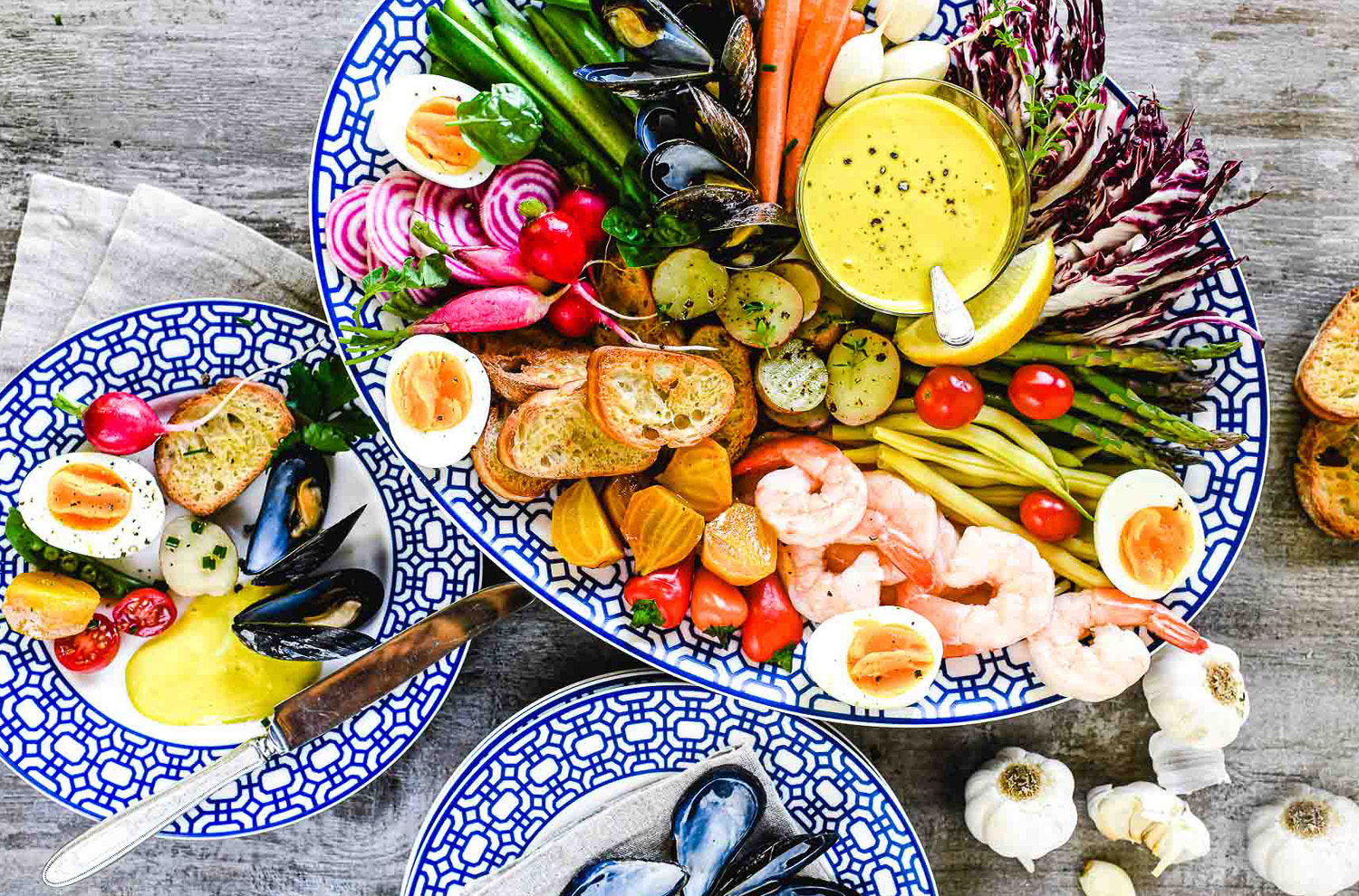 French recipe for Grand Aioli Board